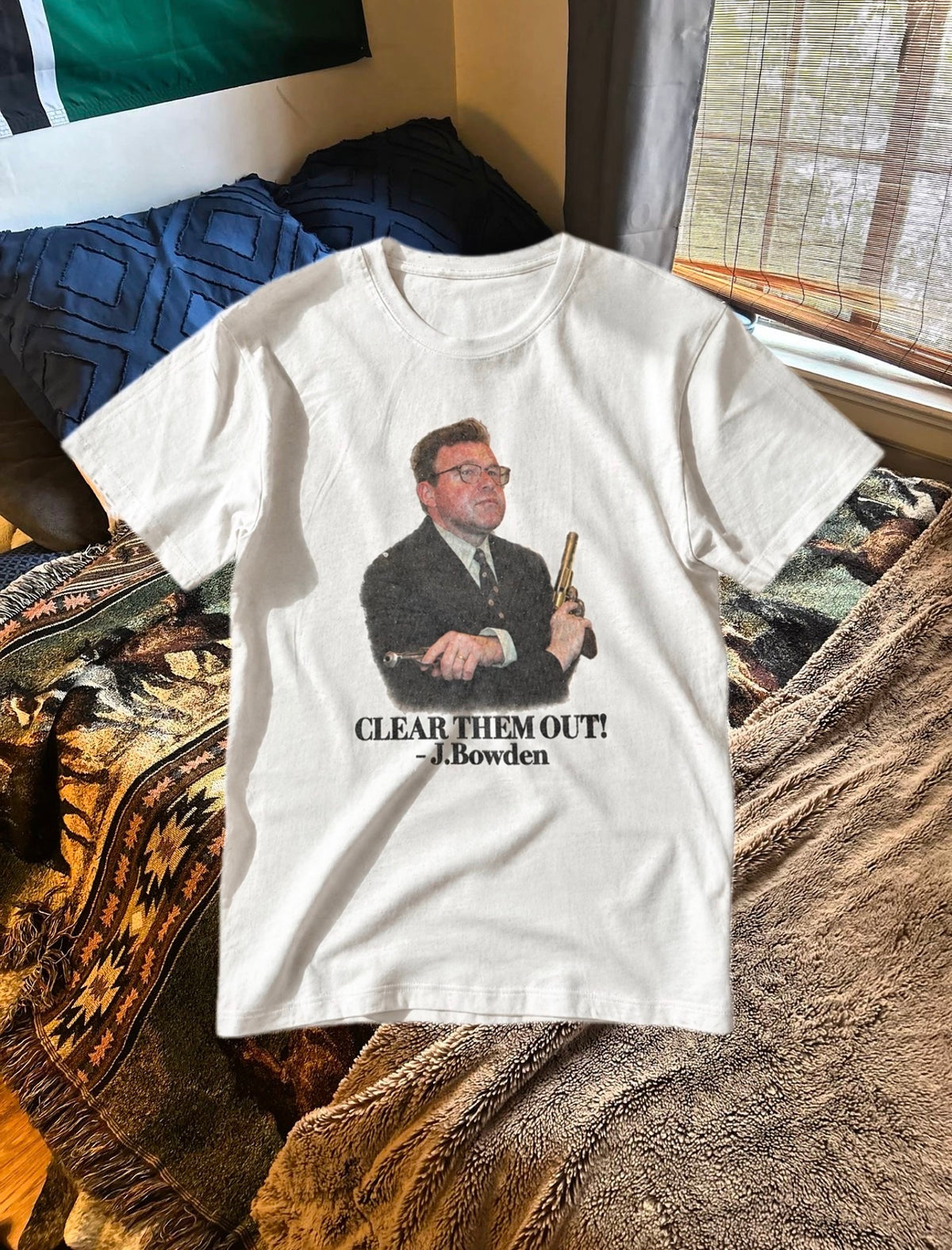 Clear Them Out! - J. Bowden” T-shirt